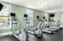 Modern fitness center with large windows featuring ellipticals and treadmills for an energizing workout experience.