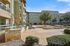 Inviting courtyard featuring modern outdoor grills, seating areas, and lush greenery at a stylish apartment complex.