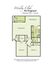 Elegant floor plan of 'The Dogwood' at Wesley Club featuring 2 bedrooms, 1 bath, a spacious living room, and a cozy kitchen with dining area, complemented by a patio/balcony and ample storage, totaling 1166 sq.ft.