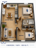 Charming 2-bedroom, 1-bathroom apartment floor plan with open kitchen/dining area, cozy living room, and efficient design in 800 sq ft.