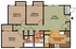 Charming floor plan showcasing 3 bedrooms, 2 bathrooms, and a spacious living area with an open kitchen/dining space, perfect for modern living.