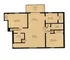 Charming floor plan showcasing two bedrooms, spacious living area, dining space, and a cozy kitchen. Includes patio access and ample closet storage.
