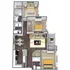 Modern 3D floor plan showcasing 3 bedrooms, elegant open living and dining area, contemporary kitchen, and private balcony.