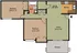 Modern apartment floor plan showcasing 2 spacious bedrooms, open living and dining areas, a well-equipped kitchen, and an inviting balcony.