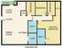 Elegant 4-bedroom floor plan featuring a spacious living and dining area, modern kitchen, master bedroom with walk-in closet, and a cozy balcony in a contemporary layout.