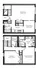 Elegant floor plan showcasing a spacious living room, modern kitchen, dining room, two bedrooms with baths, and a convenient entry with half bath.
