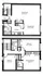 Chic two-level floor plan showcasing 3 bedrooms, a spacious living room, modern kitchen, and elegant dining area.
