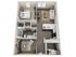 Chic 3D floor plan featuring a spacious 1-bedroom apartment with an open-concept living area, modern kitchen with island, cozy living room, stylish bathroom, and a versatile workspace.