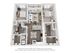 Elegant 3D floor plan showcasing 2 cozy bedrooms, a modern open kitchen, and stylish living room with balcony access.