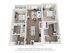 Contemporary 3D floor plan featuring two elegant bedrooms, spacious open-concept living and dining areas, modern kitchen with island, and stylish balcony view.