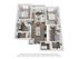 Modern 3D floor plan showcasing 2 bedrooms, elegant bathrooms, an open-concept living space, and a stylish kitchen with island seating.
