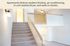 Bright and airy apartment featuring a modern staircase, elegant finishes, and an open kitchen area.