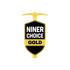 Niner Choice Gold logo with a bold and distinguished design, featuring the words in striking white and gold.