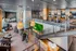 Modern, spacious gym with dual-level design, featuring state-of-the-art cardio machines, strength equipment, and stylish lighting for an invigorating workout experience.