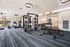 Modern apartment gym featuring state-of-the-art fitness equipment, sleek design, and bright natural lighting.