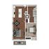 The Qube GQ - 1x1 Floorplan