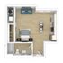 Republic - Studio-S.4 - 3D Floorplan