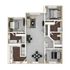 VOM V3-1 3B2B Furnished Floorplan