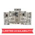 Elegant 3-bedroom floor plan with a central living area and modern kitchen.
