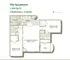 The Sycamore floor plan featuring 1,204 sq ft with 2 bedrooms, 2 baths, a spacious living/dining room, and a cozy patio.