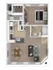 Charming 2D floor plan of a modern one-bedroom apartment featuring a cozy living room, sleek kitchen, and well-appointed bathroom.