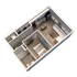 Chic 1-bedroom apartment floor plan with modern kitchen, cozy living room, and elegant bathroom.