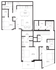 Modern two-story floor plan featuring three spacious bedrooms, open-concept kitchen, and living area with a balcony, perfect for comfortable living.