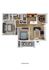 Inviting 2D floor plan showcasing a spacious 2-bedroom layout, stylish open-concept living and dining areas, modern kitchen, and cozy balcony.