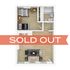 Contemporary 2D floor plan with 2 cozy bedrooms, a modern kitchen, and a spacious living area. SOLD OUT.