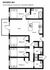 Inviting floor plan of a 1090 sq ft shared apartment with 4 bedrooms, spacious living area, modern kitchen, and balcony.