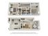 Contemporary multi-level floor plan showcasing 2 spacious bedrooms, elegant living area, modern kitchen, and dining room with stylish decor.