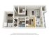 Modern 3D floor plan featuring a cozy 1-bedroom apartment with a stylish living room, functional kitchen, and elegant bathroom.