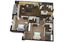 Modern 3D floor plan showcasing a cozy two-bedroom apartment with an open-concept living room, stylish kitchen, and inviting balcony.