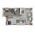 Modern 3D floor plan showcasing 3 bedrooms, open living and dining area, and sleek kitchen with contemporary design.
