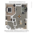 Charming floor plan for Pulliam Square Apartments showcasing a one-bedroom, one-bathroom layout with 917 sq. ft., featuring a cozy living area, stylish kitchen, and inviting bedroom.