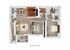 Modern 2D floor plan featuring 2 spacious bedrooms, inviting living room, separate dining area, and a private balcony.
