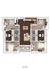 Modern 3D floor plan featuring 4 bedrooms, central living area, sleek kitchen, and private balcony.