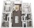Modern open-concept apartment floor plan with 2 bedrooms, stylish living area, gourmet kitchen, and 2 sleek bathrooms.