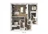 Contemporary 3D floor plan of Unit 2G featuring two bedrooms, an open living space with stylish furniture, modern kitchen, and two bathrooms.