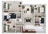 Modern 3-bedroom apartment floor plan featuring a spacious living room, well-equipped kitchen, and two elegant bathrooms.