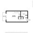 Chic floor plan featuring a versatile kitchen/bedroom combo, cozy bath, and a private balcony for relaxation.