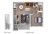 Charming 3D floor plan displaying a second-floor layout with a cozy bedroom, inviting living area, modern kitchen, and stylish dining space.
