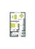 Contemporary 1-bedroom apartment floor plan with open living and dining area, modern kitchen, and convenient in-unit laundry.