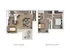 Modern two-story floor plan with an inviting first-floor open-concept living area, sleek kitchen, and cozy dining space, leading to the two elegant bedrooms and bathrooms on the second floor.