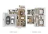 Modern two-story floor plan showcasing a spacious first floor with an open-concept kitchen and living area, two-car garage, plus a cozy second floor featuring three bedrooms.