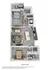 Contemporary 3D floor plan featuring 1 bedroom, an open kitchen-living area, and a modern bathroom.