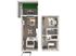 Chic 3D floor plan showcasing a modern one-bedroom layout with an elegant open-concept living area, cozy bedroom, stylish bathroom, and private outdoor patio.