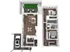 Modern 3D floor plan with 2 bedrooms, open living-dining area, patio, and garage space, ideal for comfortable living.
