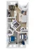 Contemporary open floor plan showcasing a stylish 2-bedroom, 2-bath apartment with an inviting living room and modern kitchen.