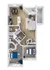 Modern 3D floor plan featuring a bright open living area, stylish kitchen with island, two cozy bedrooms, and two sleek bathrooms, ideal for contemporary urban living.